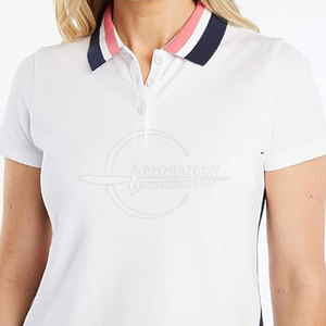 Ropa de calle, camiseta Polo con logotipo informal personalizado para mujer, camiseta Polo con ajuste en contraste, camiseta Polo de nuevo diseño a la última moda - Product Image 5