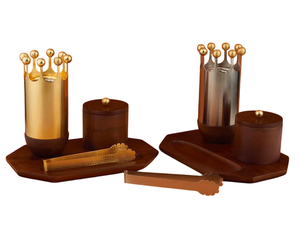 Customized Popular Set of Two Inexpensive Look Arabic Bakhoor Burner Incense Burner Holder With Tray and Storage Box - Product Image 1