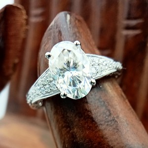 Custom 14K Gold 925 Silver Engagement Wedding Ring VVS Moissanite Solitaire with Diamond 18K Set Anniversary Gift for Parties - Product Image 5