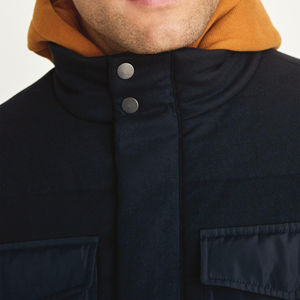 Chaquetas acolchadas de invierno de diseño personalizado para hombre, cuello con capucha de alta calidad, venta al por mayor a bajo precio - Product Image 2