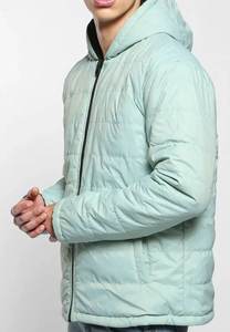 Veste d'hiver épaisse et chaude de couleur unie pour homme, en gros, veste matelassée personnalisée avec logo, veste matelassée - Product Image 5