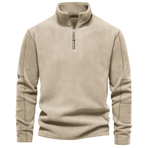 <b>Vintage</b> 1/4 Half <b>Zip</b> <b>up</b> Pullover <b>Hoodie</b> Polar Fleece Warm Sweatshirt Men's Custom Quarter <b>Zip</b> <b>Hoodie</b> - Product Image 4