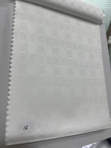 Tissu Jacquard blanc de luxe tissé en coton, léger et personnalisé de haute qualité - Product Image 4