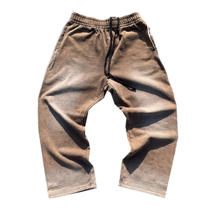 Finch luxe hommes français éponge jambe droite pantalons de survêtement concepteur personnalisé taille moyenne léger Style décontracté Logo personnalisé lavé - Product Image 6