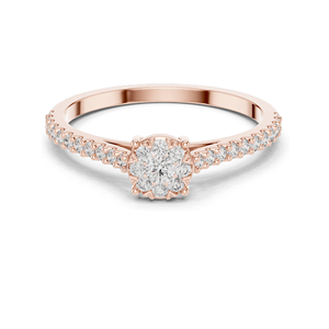 Anillo de Compromiso con Diamante de Laboratorio de 0.306 CT para Mujer, Claridad VVS-VS EF, Oro de 18KT, 14KT, 10KT y Plata 925, Oro Rosa, Amarillo, Blanco - Product Image 2