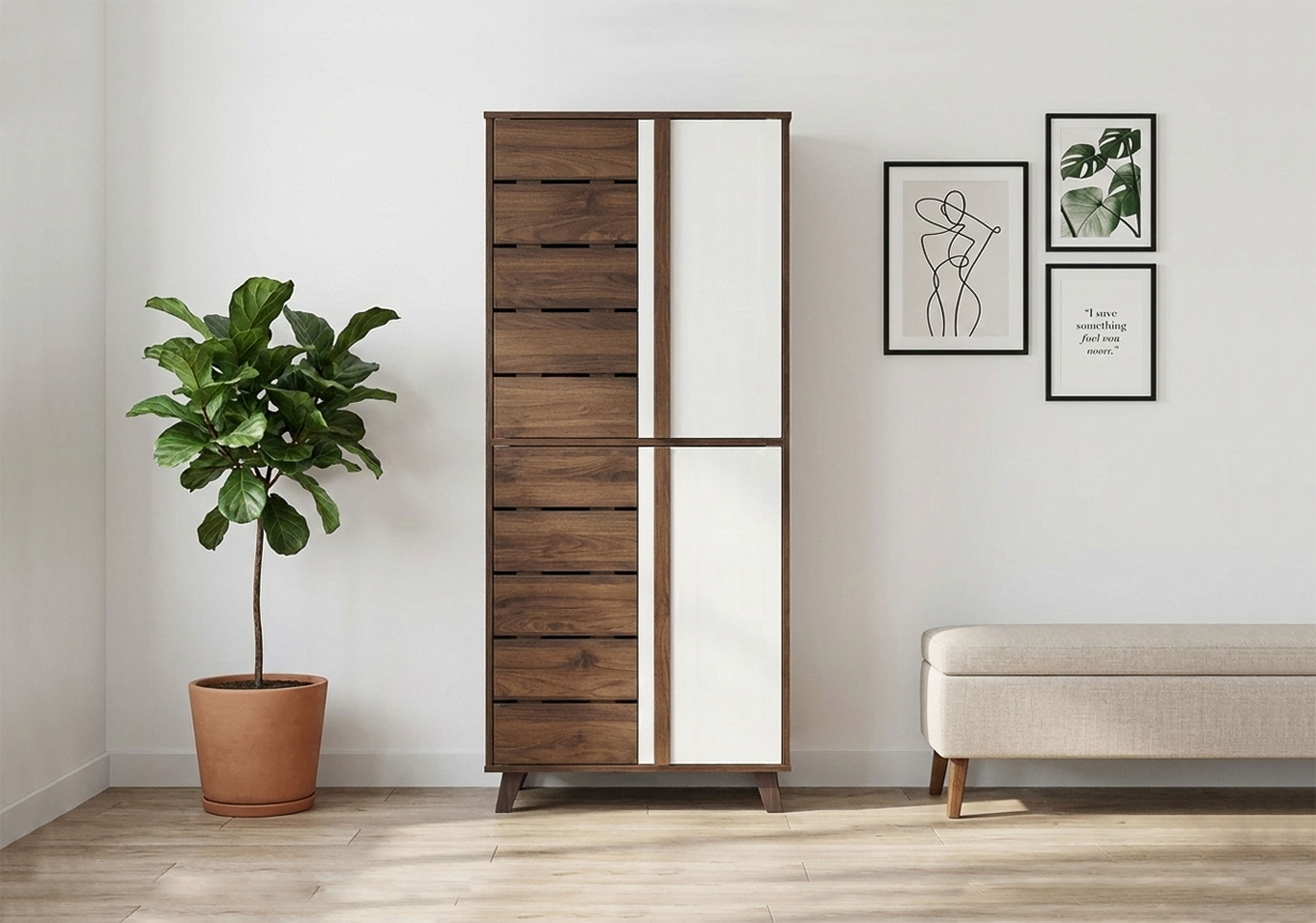 Columbia Walnut + White