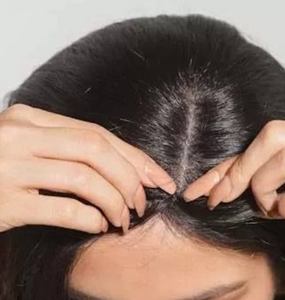 Topper de pelo ondulado natural para mujer hecho con cabello humano indio - Product Image 1