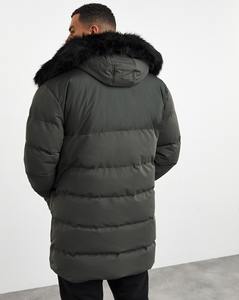 ¡Novedad de 2025! Chaqueta acolchada con logotipo personalizado de Color verde elegante, chaqueta de invierno con cuello levantado a la moda con bordado - Product Image 6