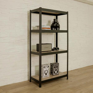 Étagère de rangement à cadre en acier à angle à 4 niveaux de style industriel robuste en gros - Product Image 1