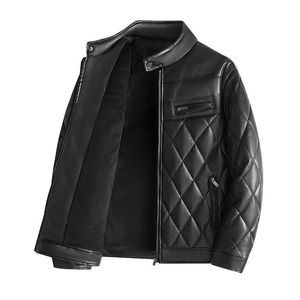 Vestes en cuir de vachette de haute qualité, formelles, avec col montant et logo sur le devant, imperméables et respirantes - Product Image 4