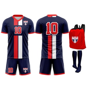 Ensemble de maillot de football personnalisé pour homme, manches courtes, extensible, séchage rapide, taille élastique, haute qualité, 100% polyester - Product Image 3