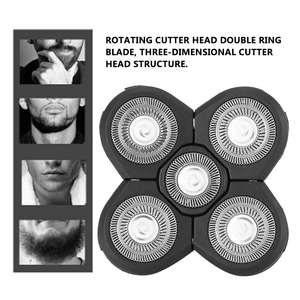 Cabezal de Afeitadora Eléctrica Rotatorio Impermeable IPX7, Afeitadora Facial de Cinco Cuchillas, Lavable, Accesorios de Repuesto para Afeitar la Barba - Product Image 6