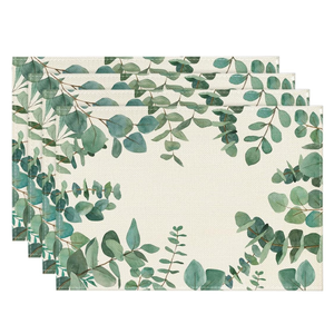 Faux Leather Cotton Placemats Eco-Friendly, Breathable, <b>Heat</b>-Resistant Dining Table <b>Mats</b> for Home, Bedding & Restaurant Use - Product Image 3