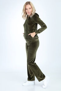 Conjunto de Dos Piezas de Terciopelo Corto para Mujer, Chaqueta y Pantalones, Ropa de Calle de Alta Calidad para Invierno - Product Image 2