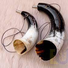 ฮอร์นเป่าวัวและวัววัววัวสงครามพร้อมเข็มขัดหนังอาเกตแตรเป่า - Product Image 5