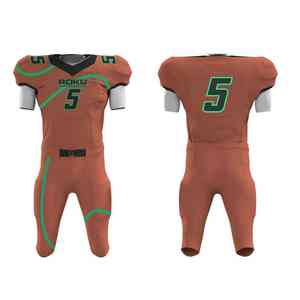 Uniforme de football américain 100% polyester sur mesure respirant de haute qualité grande taille sans manches taille XL votre propre ensemble imprimé - Product Image 4