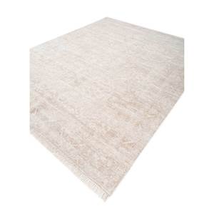 Tapis en laine noués à la main Viscaya ivoire AKWT-1111 pour salon, faits main avec motifs rectangulaires abstraits et médaillons pour adolescents - Product Image 2