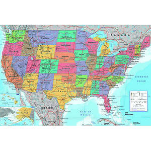Traditional Style United States Map <b>Poster</b> - Product Image 1