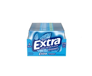 Chewing-gum EXTRA sans sucre à la menthe poivrée, Mega Pack, 35 bâtonnets (lot de 6) - Product Image 1