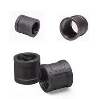 Raccord de tuyauterie robuste en fonte malléable peint noir avec filetage NPT pour système d'irrigation, de climatisation et d'incendie