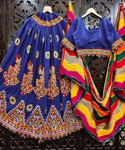 Nouvelle arrivée : Lehenga en coton et soie pour femmes, tenue de soirée, choli avec chemisier, vente en gros de vêtements - Product Image 1