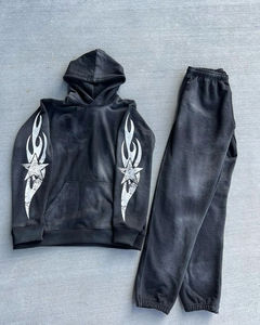 Manufacturer High Quality Private Label Track Sweat Suit Blank Men Sweatsuit Jogger Set Jogging Suit Custom Logo Hoodie Tracksuit Set for Men - Product Image 2