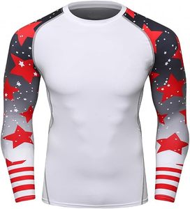 UPF Sun Protection Compression <b>Swim</b> <b>Shirt</b> <b>Men</b> Long Sleeve Rash Guard Quick Dry Breathable Spandex/Polyester for Water Sports - Product Image 5