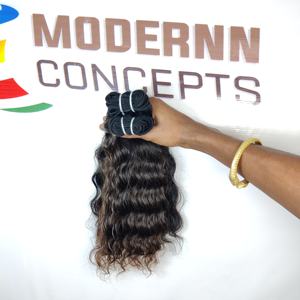 Meilleure Qualité Femme Machine Trame Double Bundles Temple Ondulé Pré-collé Ruban Naturel Vierge Indien Extensions de Cheveux Humains - Product Image 6