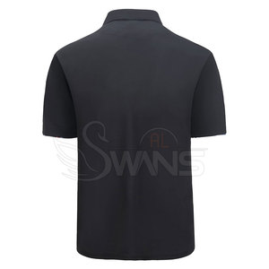 Polo à manches courtes pour homme, noir, logo brodé, tissu piqué, coupe décontractée - Product Image 2