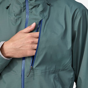 Logo personnalisé Veste de pluie en toile légère de haute qualité pour hommes Coupe-vent imperméable pour l'hiver Style de rue élégant - Product Image 4