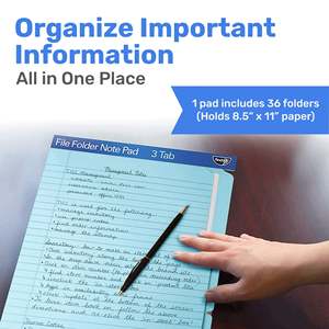 Confezione da 12 Blocco Note con Raccoglitore per Documenti, Cartella Presentazione in Carta Manila con Tasca e Anelli, Realizzata in Carta - Product Image 4