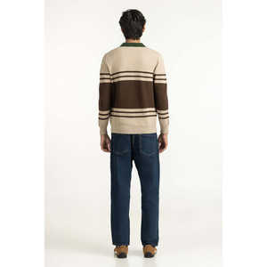 Suéter de Moda Masculina para Primavera, Sudadera con Capucha Transpirable de Punto Personalizado, con Botones, Logotipo y Estampado, Corte Regular MN-SWT-WS25-300 - Product Image 4