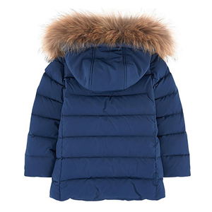Chaqueta Acolchada de Invierno Unisex para Niños, Bordada, de Longitud Regular, con Cierre de Cremallera, Relleno Grueso de Poliéster, con Capucha - Product Image 4