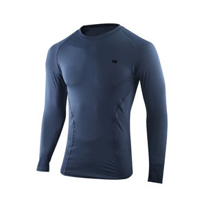 Nouvel arrivage de chemise de compression de musculation haut d'entraînement personnalisé pour hommes manches longues entraînement sportif respirant Slim Fit chemises de gymnastique - Product Image 6