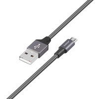 Cable Micro USB de nailon trenzado para móvil, Cable USB de carga rápida de 2,4 a, Color personalizado, 1m