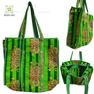 Sac fourre-tout réutilisable écologique en coton 100% matelassé avec fermeture éclair, logo personnalisé, sac de shopping rembourré - Product Image 6