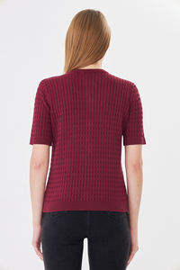 Cárdigan Elegante de Manga Corta para Mujer, Cómodo, Transpirable, de Punto Acanalado, Corte Ajustado, con Botones, Top de Punto para Verano, Estilo Moderno para Damas - Product Image 3