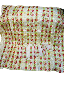 Bazin ชุดแต่งงานผ้าแจ็คการ์ดผ้าซาตินถักทอพร้อมผ้าปักและลูกไม้100D - Product Image 4