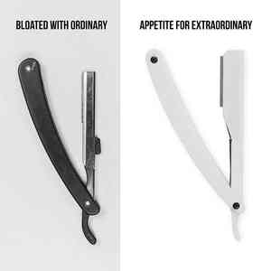 Rasoir à bord droit en acier inoxydable Rasoirs de salon de beauté enduits de couleur blanche avec manche en acier inoxydable - Product Image 2