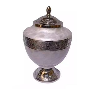 Urna Funeraria de Metal Dorado de Lujo para Adultos con Asas Decorativas, Suministro al por Mayor OEM, Urna Conmemorativa Premium para Cenizas Humanas. - Product Image 3