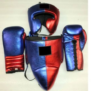 Equipo de boxeo profesional hecho a mano, guantes 100% de cuero genuino, protector de cabeza, protector de entrepierna, kit de entrenamiento y sparring para adultos - Product Image 5