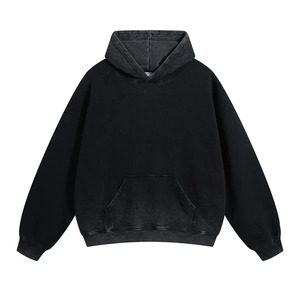 Acid Wash Hombres Sudadera con capucha Sudadera de gran tamaño Personalizar Streetwear Vintage Hombres French Terry Hoodie Cotton Fleece Hombre Hoodie - Product Image 3