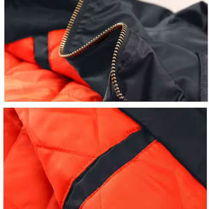 Veste de pilote légère printemps automne avec logo personnalisé Veste de vol rétro courte Coupe-vent Imperméable Bomber MA1 pour homme - Product Image 2