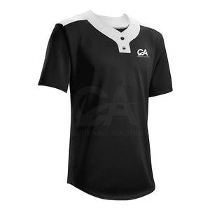 Jersey de botón personalizado de alta calidad Jersey de botón transpirable de secado rápido en Jersey de tamaño adulto personalizado - Product Image 2