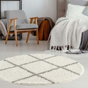 Alfombra Peluda Marroquí Color Marfil, Juego Premium de 500 Piezas para Decoración del Hogar - Product Image 1