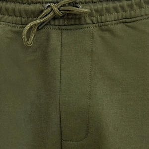 Pantalones cortos de verano de alta calidad para hombre, algodón transpirable, cintura media, cierre de cordón con bolsillos, decoración, patrón sólido - Product Image 3