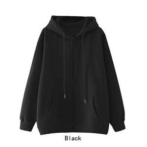 Automne et hiver sweat à capuche zippé décontracté élégant cardigan ample sweat avec capuche numérique imprimé diffusion en direct - Product Image 3