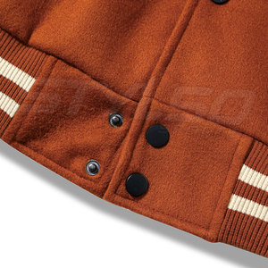 2023 nouveauté haute qualité décontracté laine veste léger uni couleur unie toile tissu col montant hiver bas prix - Product Image 5