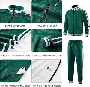 Mode décontracté couleur unie survêtements vêtements de sport bouffée impression survêtements deux pièces sweat à capuche et pantalons de survêtement ensembles personnalisés - Product Image 3