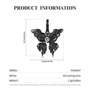 จี้สร้อยคอเงินแท้รูปผีเสื้อสไตล์ดาร์ก Jeulia - Product Image 3